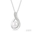 Silver Pearl Diamond Pendant