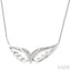 Silver Angel Wings Diamond Fashion Pendant