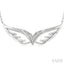 Silver Angel Wings Diamond Fashion Pendant