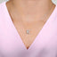 Silver Bubble 'A' Initial Diamond Pendant