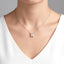 Silver Bubble 'K' Initial Diamond Pendant