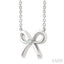 Silver Bow Diamond Fashion Pendant