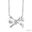 Silver Bow Diamond Fashion Pendant