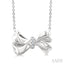 Silver Bow Diamond Fashion Pendant