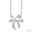 Silver Bow Diamond Fashion Pendant
