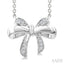 Silver Bow Diamond Fashion Pendant