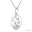 Silver Bold Circle Diamond Fashion Pendant
