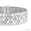 Silver Bold Honeycomb Diamond Fashion Bracelet