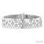Silver Bold Honeycomb Diamond Fashion Bracelet