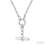 Silver T-Bar Diamond Fashion Necklace