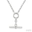 Silver T-Bar Diamond Fashion Necklace