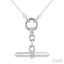 Silver T-Bar Diamond Fashion Necklace