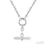 Silver T-Bar Diamond Fashion Necklace