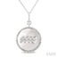 Silver Aquarius Zodiac Medallion Pendant