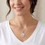 Silver Cancer Zodiac Medallion Pendant