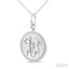 Silver Gemini Zodiac Medallion Pendant