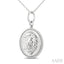Silver Leo Zodiac Medallion Pendant