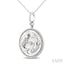 Silver Pisces Zodiac Medallion Pendant