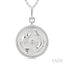 Silver Pisces Zodiac Medallion Pendant