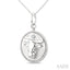Silver Taurus Zodiac Medallion Pendant
