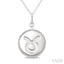Silver Taurus Zodiac Medallion Pendant