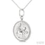 Silver Virgo Zodiac Medallion Pendant