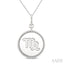Silver Virgo Zodiac Medallion Pendant