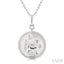 Silver Virgo Zodiac Medallion Pendant