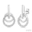 Silver Diamond Fashion Drop Earrings