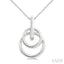 Silver Diamond Fashion Drop Pendant
