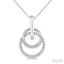 Silver Diamond Fashion Drop Pendant