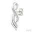 Silver Twisted Diamond Fashion Earrings