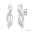 Silver Twisted Diamond Fashion Earrings