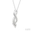 Silver Twisted Diamond Fashion Pendant