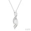 Silver Twisted Diamond Fashion Pendant