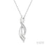 Silver Twisted Diamond Fashion Pendant