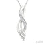 Silver Twisted Diamond Fashion Pendant
