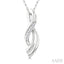 Silver Twisted Diamond Fashion Pendant