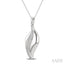 Silver Twisted Diamond Fashion Pendant