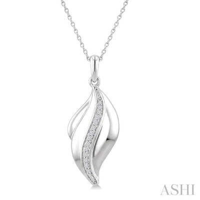 Silver Twisted Diamond Fashion Pendant