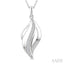 Silver Twisted Diamond Fashion Pendant