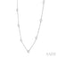 Silver Diamond Station Necklace