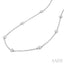 Silver Diamond Station Necklace