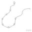 Silver Diamond Station Chain Bracelet