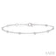 Silver Diamond Station Chain Bracelet