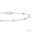 Silver Diamond Station Chain Bracelet