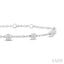 Silver Diamond Station Chain Bracelet