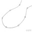 Silver Diamond Station Necklace