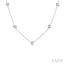Silver Diamond Station Necklace