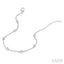 Silver Diamond Station Chain Bracelet